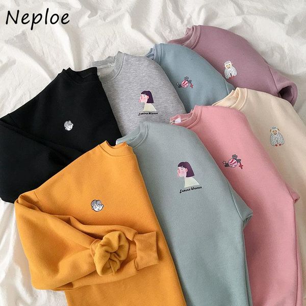 women's hoodies & sweatshirts neploe autumn simple all-match women 2021 korean loose cartoon pattern pullovers hoody fashion casual o-n, Black
women's hoodies & sweatshirts neploe autumn simple all-match women 2021 korean loose cartoon pattern pullovers hoody fashion casual o-n, Black