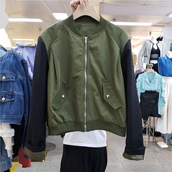 women's jackets harajuku women stand collar patchwork color contrast baseball jacket spring autumn loose casual long sleeve female coat, Black;brown
women's jackets harajuku women stand collar patchwork color contrast baseball jacket spring autumn loose casual long sleeve female coat, Black;brown