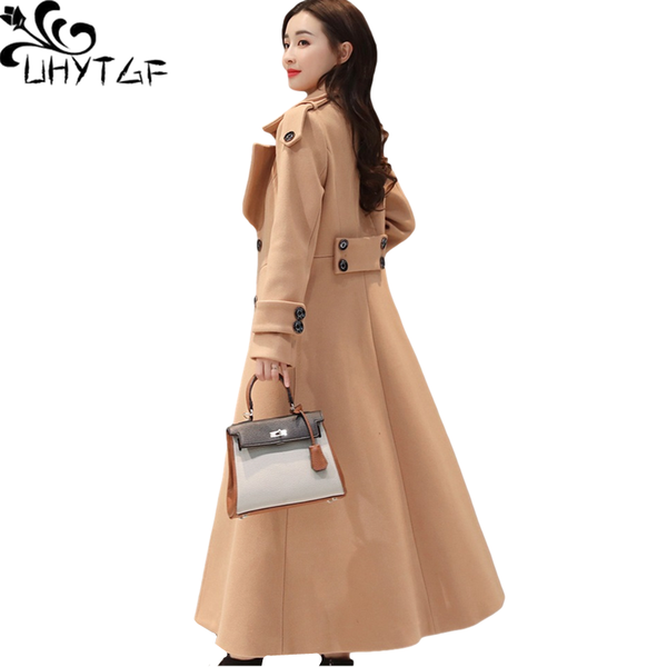 women's wool & blends uhytgf jacket fashion korean slim winter woolen coat pure color wild elegant female long outerwear casual warm 1, Black
women's wool & blends uhytgf jacket fashion korean slim winter woolen coat pure color wild elegant female long outerwear casual warm 1, Black