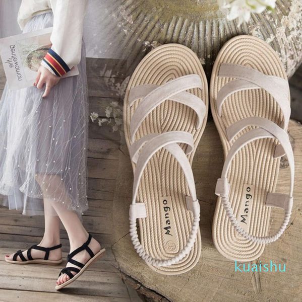 sandal sandals fairy fashion summer versatile net red student women's flat roman shoes, Black
sandal sandals fairy fashion summer versatile net red student women's flat roman shoes, Black