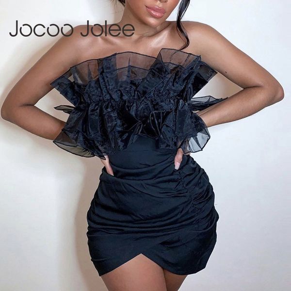 mesh ruffled off shoulder party dress elegant sleeveless backless ruched bodycon mini skinny 210428, Black;gray
mesh ruffled off shoulder party dress elegant sleeveless backless ruched bodycon mini skinny 210428, Black;gray