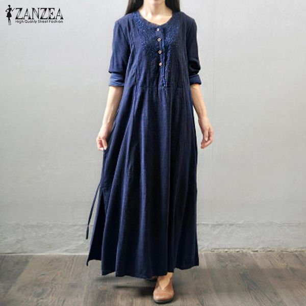 casual dresses 2021 autumn dress women maxi long sleeve embroidery loose vintage vestidos plus size, Black;gray
casual dresses 2021 autumn dress women maxi long sleeve embroidery loose vintage vestidos plus size, Black;gray
