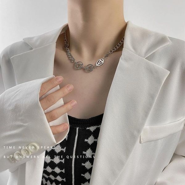 chains fashion necklace woman elegant necklaces women triangle designer pendant stainless steel jewelry clavicle chain alloy collier, Silver
chains fashion necklace woman elegant necklaces women triangle designer pendant stainless steel jewelry clavicle chain alloy collier, Silver