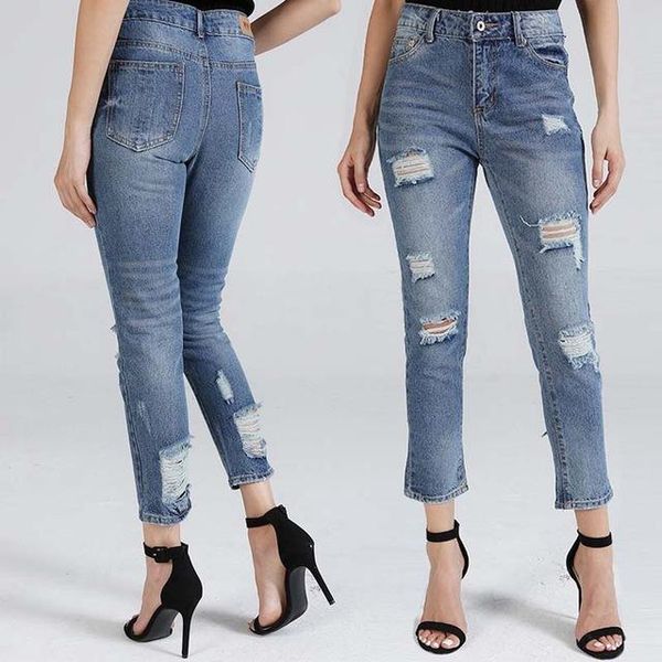 women's jeans 2021 autumn and summer high waist slim pencil pants female hole feet women, Blue
women's jeans 2021 autumn and summer high waist slim pencil pants female hole feet women, Blue