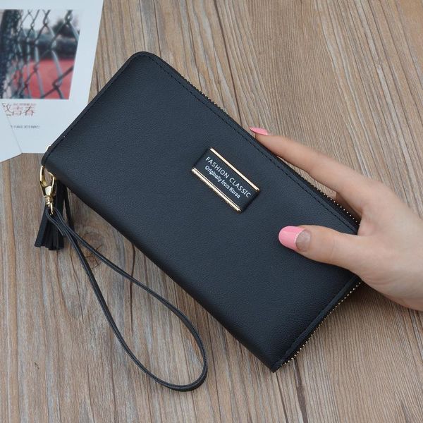 wallets fashion classic long wallet women tassel pendant purse multifunctional female handy bags coin pocket cash card holder., Red;black
wallets fashion classic long wallet women tassel pendant purse multifunctional female handy bags coin pocket cash card holder., Red;black