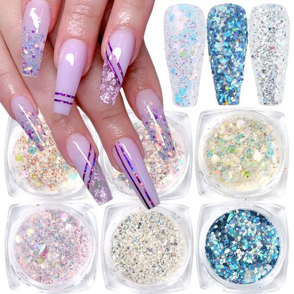 transparent ab glitter flakes set nail art powder pigment mermaind hexagon sequins decoration dust gel manicure be1539-191, Silver;gold
transparent ab glitter flakes set nail art powder pigment mermaind hexagon sequins decoration dust gel manicure be1539-191, Silver;gold