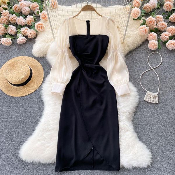 casual dresses vintage black patchwork bodycon midi dress women autumn elegant square collar puff sleeve female party vestidos irregular rob, Black;gray
casual dresses vintage black patchwork bodycon midi dress women autumn elegant square collar puff sleeve female party vestidos irregular rob, Black;gray