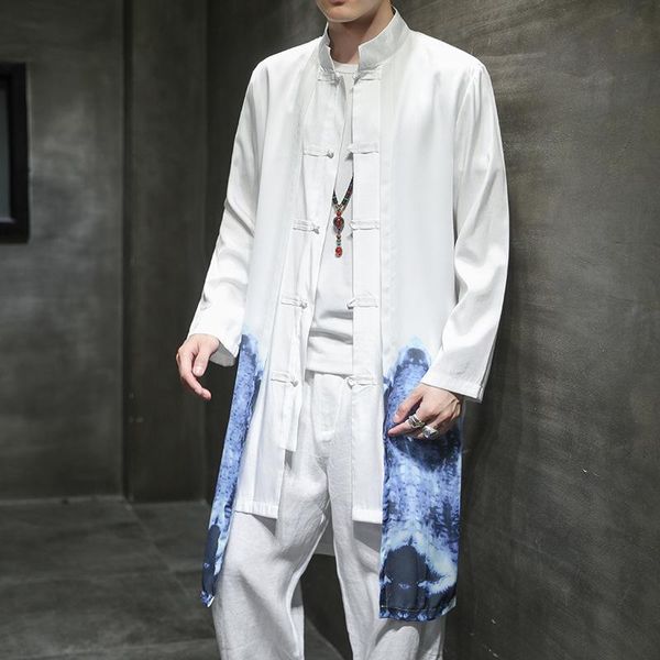 ethnic clothing chinese style long windbreaker jacket men's ink printing hanfu fashion, Red
ethnic clothing chinese style long windbreaker jacket men's ink printing hanfu fashion, Red