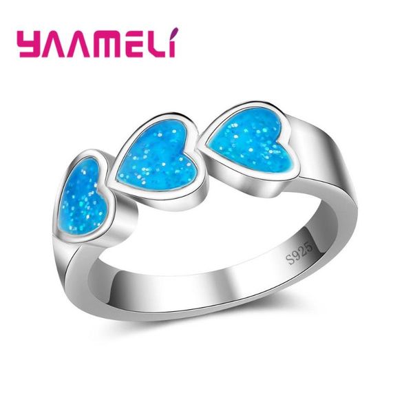 cluster rings beautiful cute simple 3 heart jewelry blue fire opal zircon 925 sterling silver finger ring for women wholesale price, Golden;silver
cluster rings beautiful cute simple 3 heart jewelry blue fire opal zircon 925 sterling silver finger ring for women wholesale price, Golden;silver