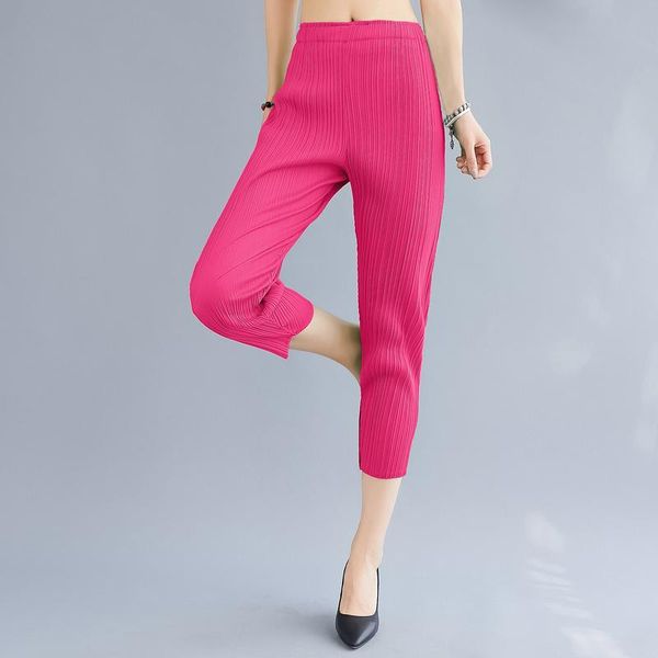 women's pants & capris 2021 miyake pleated pencil small feet stretch slim leggings brand red black pink cropped trousers pant, Black;white
women's pants & capris 2021 miyake pleated pencil small feet stretch slim leggings brand red black pink cropped trousers pant, Black;white