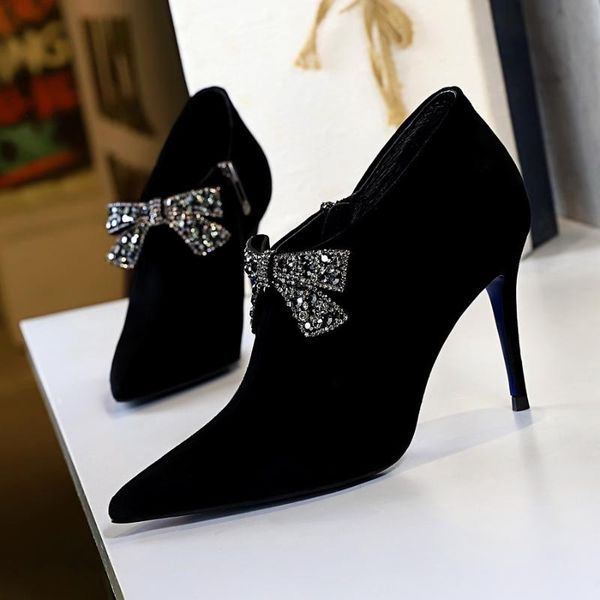 boots suede ankle for women crystal bow-knot pointed toe shoes zip high heels boot fashion zapatos de mujer black khaki
boots suede ankle for women crystal bow-knot pointed toe shoes zip high heels boot fashion zapatos de mujer black khaki