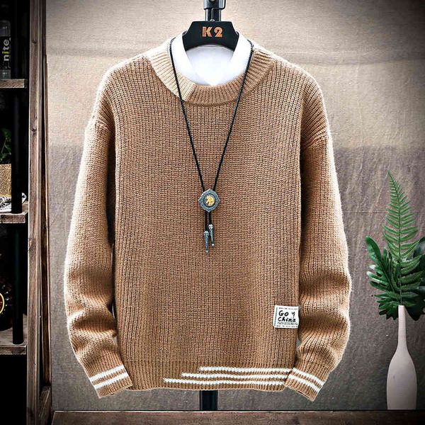tee 2021 new light luxury men's korean version the trend of solid color loose autumn and winter round neck sweater, White;black
tee 2021 new light luxury men's korean version the trend of solid color loose autumn and winter round neck sweater, White;black