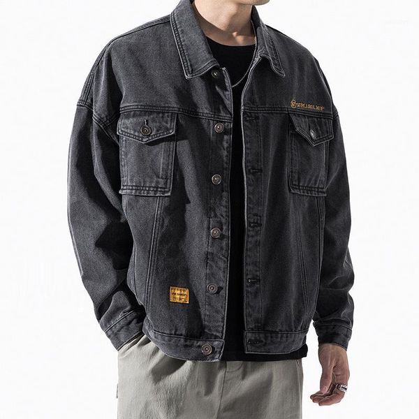 men's jackets qnpqyx autumn men classic black slim casual denim jacket washed blue jeans hip-hop streetwear clothes for, Black;brown
men's jackets qnpqyx autumn men classic black slim casual denim jacket washed blue jeans hip-hop streetwear clothes for, Black;brown