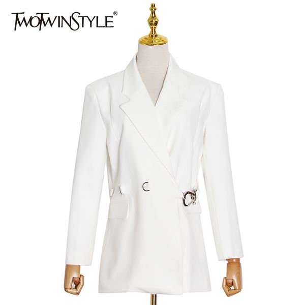 black solid minimalist blazer for women notched long sleeve with sashes vintage blazers female fashion autumn 210524, White;black
black solid minimalist blazer for women notched long sleeve with sashes vintage blazers female fashion autumn 210524, White;black