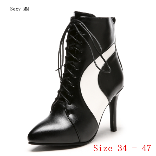boots spring autumn high heels women ankle heel shoes woman short plus size 34 - 47, Black
boots spring autumn high heels women ankle heel shoes woman short plus size 34 - 47, Black