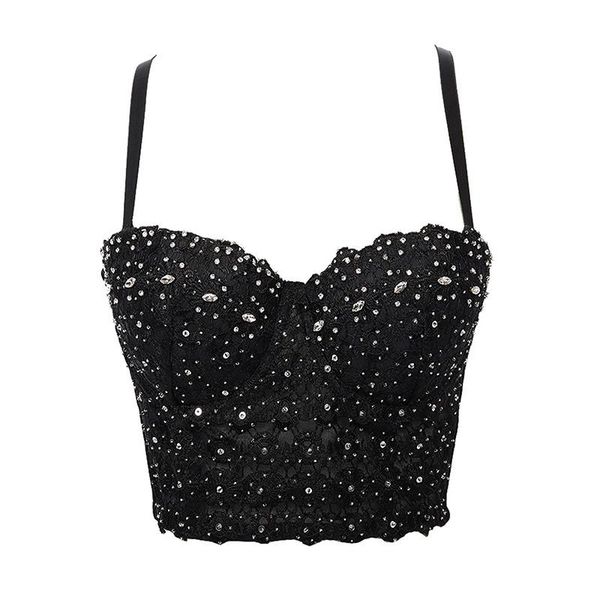 women camis crop embroidered lace bright diamond tank adults backless spaghetti strap bead padded female ladies women's tanks &, White
women camis crop embroidered lace bright diamond tank adults backless spaghetti strap bead padded female ladies women's tanks &, White