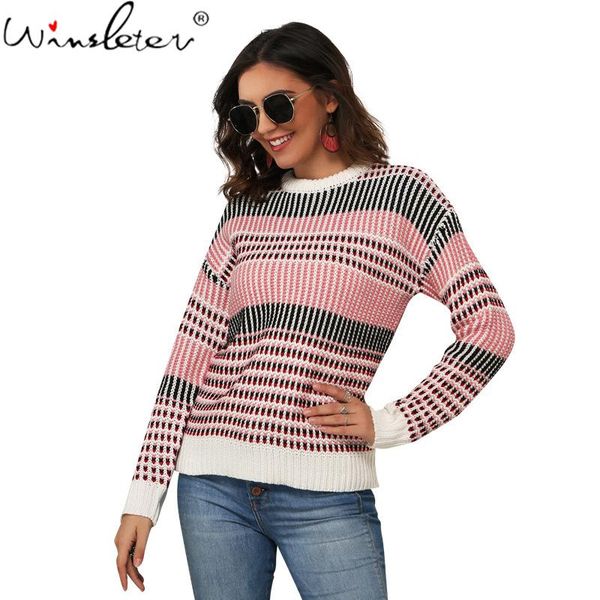 women's sweaters loose fall winter european clothes sweater christmas colours sweet stripe women pullover 2021 ugly knitted jumper t10, White;black
women's sweaters loose fall winter european clothes sweater christmas colours sweet stripe women pullover 2021 ugly knitted jumper t10, White;black