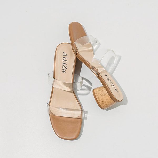 slippers women's 2021summer one line transparent belt shoes women thick hight heel middle sandals and slipper, Black
slippers women's 2021summer one line transparent belt shoes women thick hight heel middle sandals and slipper, Black