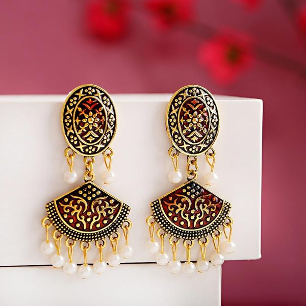 jhumka earrings for women geometric alloy carved pearl tassel dangle hanging gypsy tribal ear jewelry & chandelier, Silver
jhumka earrings for women geometric alloy carved pearl tassel dangle hanging gypsy tribal ear jewelry & chandelier, Silver
