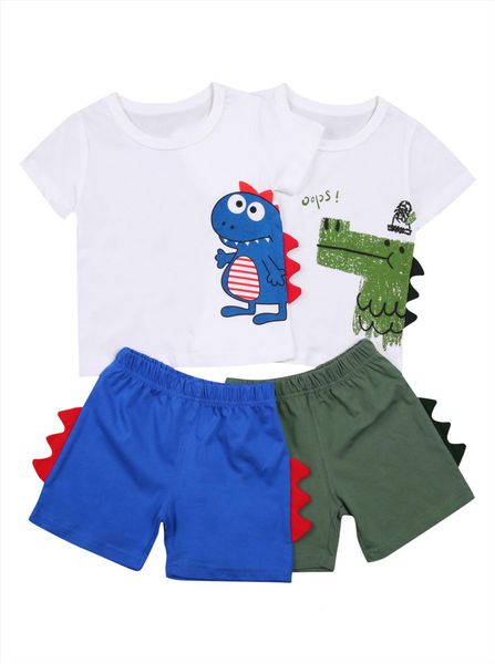 summer 2pcs kids baby boys outfits dinosaur pattern short sleeves t shirt elastic waist shorts casual set, White
summer 2pcs kids baby boys outfits dinosaur pattern short sleeves t shirt elastic waist shorts casual set, White
