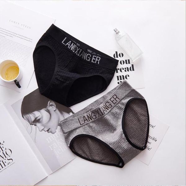 women's panties female underwear intimates pure cotton mid-waist letter girls briefs, Black;pink
women's panties female underwear intimates pure cotton mid-waist letter girls briefs, Black;pink