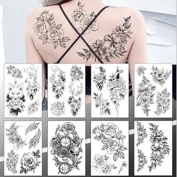 temporary tattoos 1 pc fashion women girl tattoo sticker black roses body chest art waist bracelet
temporary tattoos 1 pc fashion women girl tattoo sticker black roses body chest art waist bracelet
