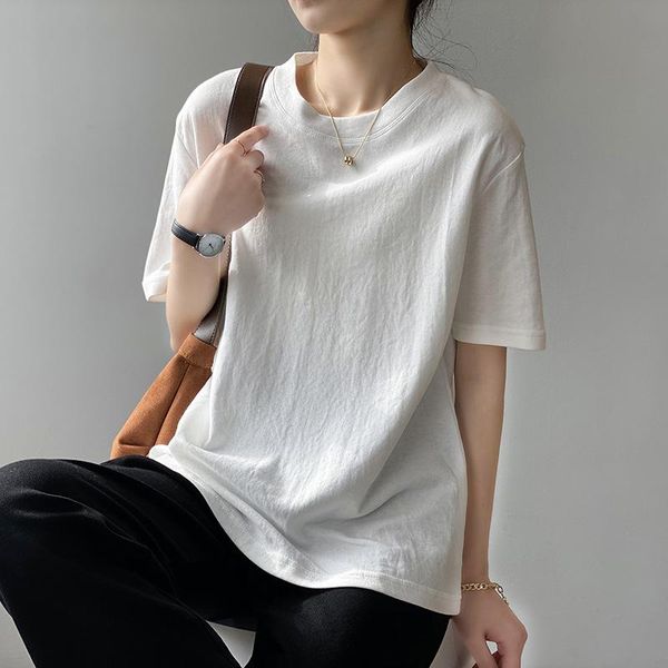 summer korean version of casual loose-fit-style round-neck ride solid color men's women's t-shirt, White
summer korean version of casual loose-fit-style round-neck ride solid color men's women's t-shirt, White
