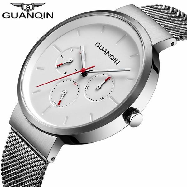 wristwatches original watch men guanqin gs19103 brand quartz mesh strap week date waterproof military kol saati dropship, Slivery;brown
wristwatches original watch men guanqin gs19103 brand quartz mesh strap week date waterproof military kol saati dropship, Slivery;brown