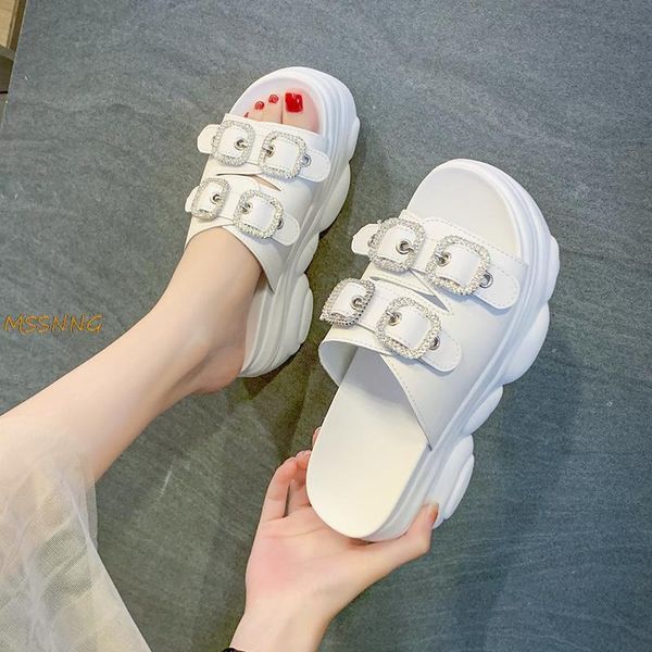 slippers fashion buckle strap crystal women thick bottom sandals summer wedge comfortable female high heels open toe beach shoes, Black
slippers fashion buckle strap crystal women thick bottom sandals summer wedge comfortable female high heels open toe beach shoes, Black