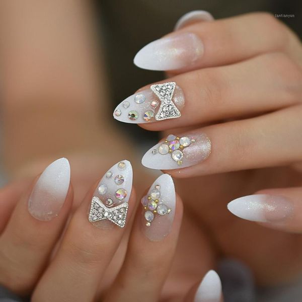 ombre glitter faux ongles white french tips stiletto custom deisgner false nails with rhinestones bowknot decoration1, Red;gold
ombre glitter faux ongles white french tips stiletto custom deisgner false nails with rhinestones bowknot decoration1, Red;gold