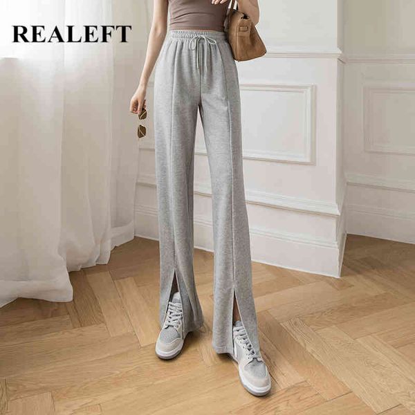 casual pants women's spring summer wide high waist leg straight split trousers loose sports mopping 210428, Black;white
casual pants women's spring summer wide high waist leg straight split trousers loose sports mopping 210428, Black;white