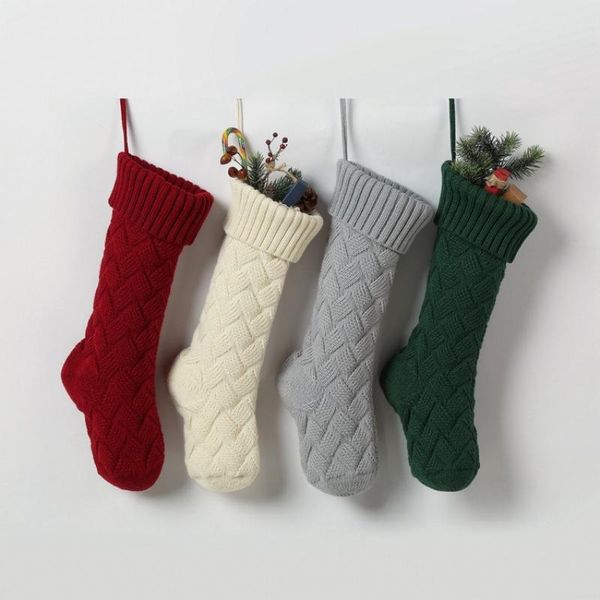 christmas decorations 46cm knitted stocking with plush ball gift bag year socks xmas tree hanging ornaments home decoration
christmas decorations 46cm knitted stocking with plush ball gift bag year socks xmas tree hanging ornaments home decoration
