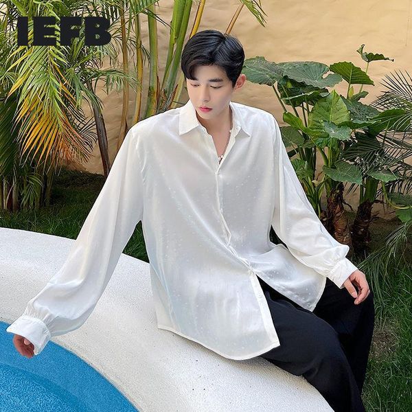 men's casual shirts iefb design long sleeve shirt black and white cool smooth korean trend dot pattern oversize 9y7858, White;black
men's casual shirts iefb design long sleeve shirt black and white cool smooth korean trend dot pattern oversize 9y7858, White;black