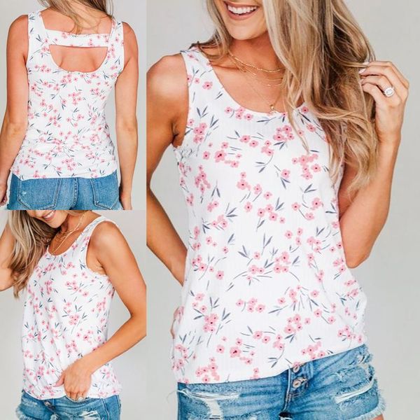 women's t-shirt printing kawaii sleeveless refreshing summer dress fashion trend floral vest casual comfortable fabric ropa mujer, White
women's t-shirt printing kawaii sleeveless refreshing summer dress fashion trend floral vest casual comfortable fabric ropa mujer, White