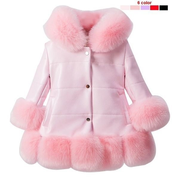 kids girl's pu leather patchwork faux fur collar jacket coat down parkas thicken princess winter outerwear 7 colour 211204, Blue;gray
kids girl's pu leather patchwork faux fur collar jacket coat down parkas thicken princess winter outerwear 7 colour 211204, Blue;gray
