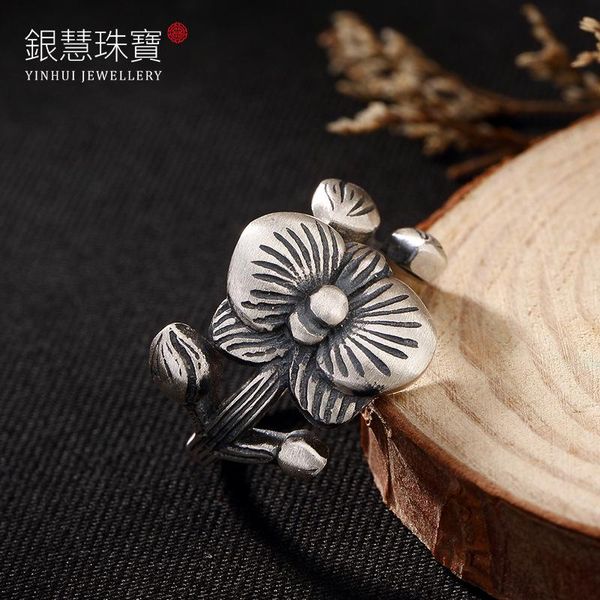 cluster rings natural 999 sterling silver retro butterfly orchid for women resizable flower, Golden;silver
cluster rings natural 999 sterling silver retro butterfly orchid for women resizable flower, Golden;silver