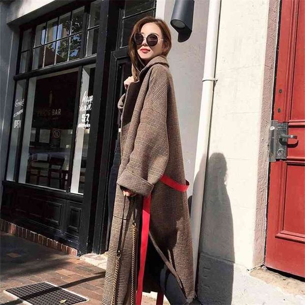 autumn winter fashion women loose long coat double pocket woolen coats retro plaid turndown collar outerwea plus size d332 210512, Black
autumn winter fashion women loose long coat double pocket woolen coats retro plaid turndown collar outerwea plus size d332 210512, Black