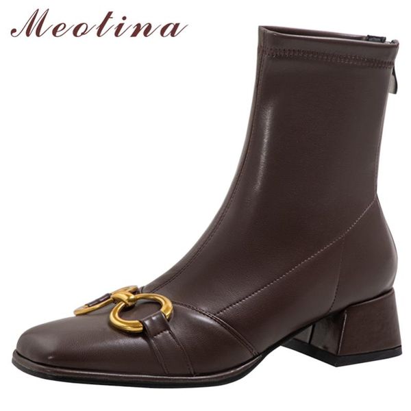 boots meotina women shoes ankle thick med heel square toe zipper metal decoration ladies autumn winter beige 33-43, Black
boots meotina women shoes ankle thick med heel square toe zipper metal decoration ladies autumn winter beige 33-43, Black