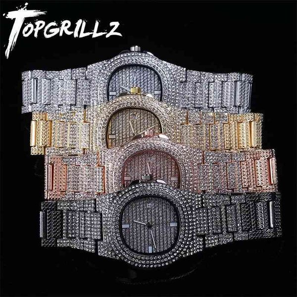 rillz brand iced out diamond watch quartz gold hip hop watches with micropave cz stainless steel watch clock relogio 210325, Slivery;brown
rillz brand iced out diamond watch quartz gold hip hop watches with micropave cz stainless steel watch clock relogio 210325, Slivery;brown
