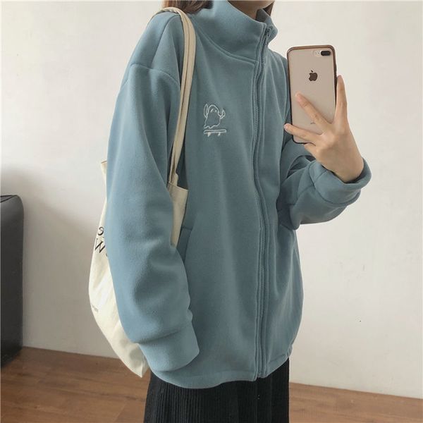 women's hoodies & sweatshirts thick woolen coat with hood jacket, korean fashion for fall and winter, loose collar, zipper sweatsh, Black
women's hoodies & sweatshirts thick woolen coat with hood jacket, korean fashion for fall and winter, loose collar, zipper sweatsh, Black