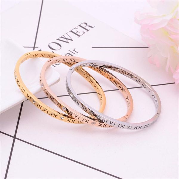 bangle men women stainless steel rose gold color couple bracelet roman numeral lover cuff wedding jewelry gift, Black
bangle men women stainless steel rose gold color couple bracelet roman numeral lover cuff wedding jewelry gift, Black