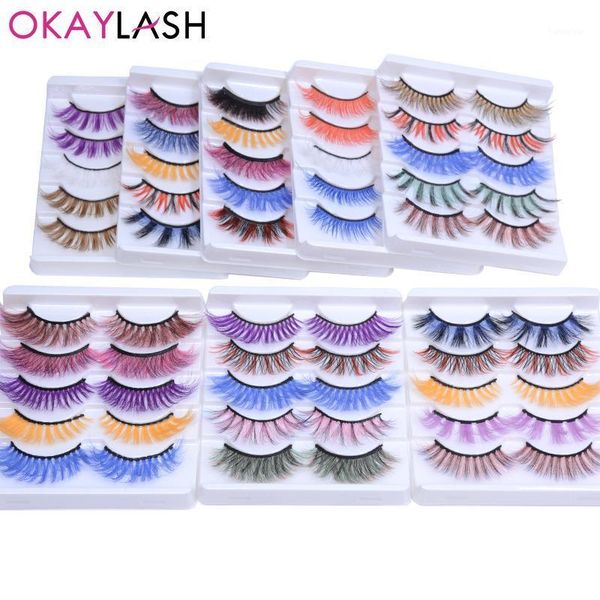 5 pairs bundle sale colored 3d mink eyelashes red pink blue mix colors lash set wholesale rainbow cilias in bulk1
5 pairs bundle sale colored 3d mink eyelashes red pink blue mix colors lash set wholesale rainbow cilias in bulk1