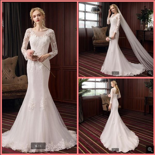 2021 robe de mariage white tulle mermaid wedding dress beaded lace appliques 3/4 sleeve hollow back corset bridal gowns court train romantic
2021 robe de mariage white tulle mermaid wedding dress beaded lace appliques 3/4 sleeve hollow back corset bridal gowns court train romantic