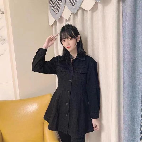 dresses2021 style spring summer fashion trendy brand luxury design casual versatile polo collar close waist denim shirt skirt a2, Black;gray
dresses2021 style spring summer fashion trendy brand luxury design casual versatile polo collar close waist denim shirt skirt a2, Black;gray