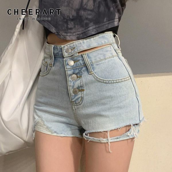 women's shorts cheerart summer ripped denim women 2021 fashion booty blue jean high waist distressed bottoms womens, White;black
women's shorts cheerart summer ripped denim women 2021 fashion booty blue jean high waist distressed bottoms womens, White;black