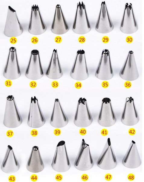 baking & pastry tools 48pcs/lot stainless steel cream nozzle mouth jam tip set cake decorating piping flower tool
baking & pastry tools 48pcs/lot stainless steel cream nozzle mouth jam tip set cake decorating piping flower tool