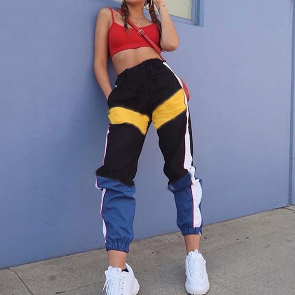casual harem pants women high waist color contrast patchwork black pencil pants loose jogger trousers female hip hop sweatpants 210507, Black;white
casual harem pants women high waist color contrast patchwork black pencil pants loose jogger trousers female hip hop sweatpants 210507, Black;white