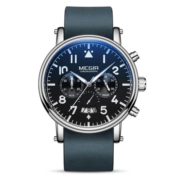 wristwatches fashion brand megir 2149 men leather waterproof watches mens chronograph business, Slivery;brown
wristwatches fashion brand megir 2149 men leather waterproof watches mens chronograph business, Slivery;brown