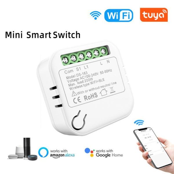 smart home control mini tuya wifi diy switch supports 10a 2 way automation module works with alexa google life app
smart home control mini tuya wifi diy switch supports 10a 2 way automation module works with alexa google life app