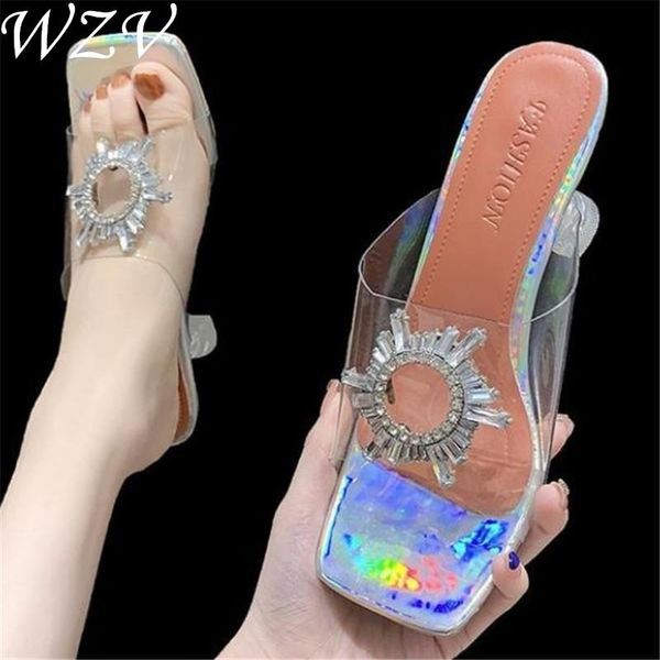 summer transparent high heels fashion square toe women's sandals heronsbill ladies slippers crystal slip on shoes woman, Black
summer transparent high heels fashion square toe women's sandals heronsbill ladies slippers crystal slip on shoes woman, Black